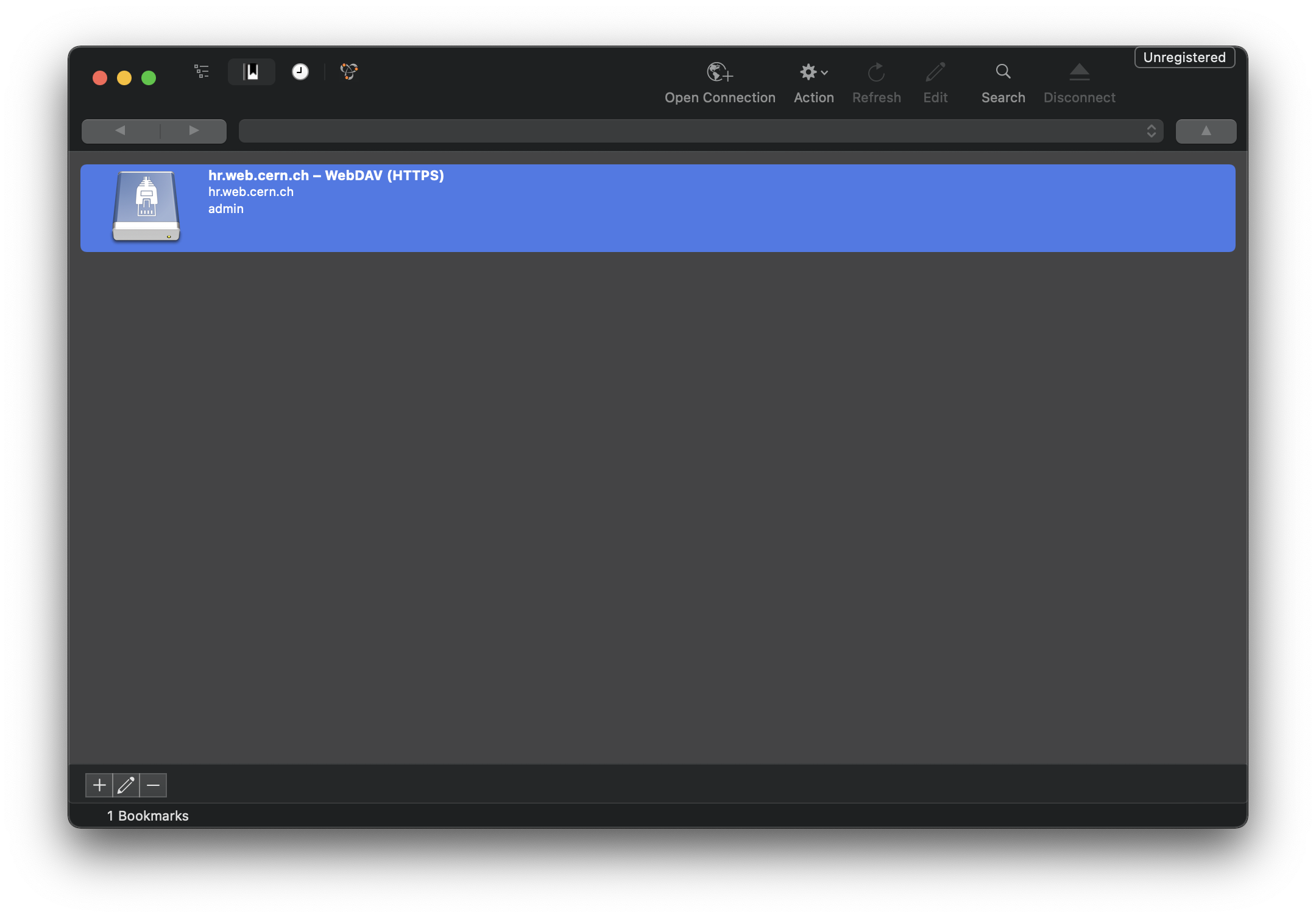 Configuring the WebDAV (HTTPS) connecting.